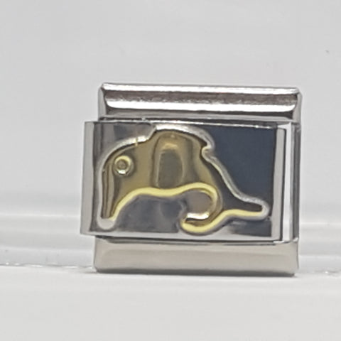 Italian Charm Dolphin in 'Gold' (Fits Nomination Bracelet)