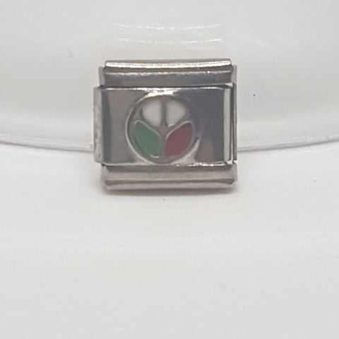Italian Charm Peace Sign Multicoloured Enamel (Fits Nomination Bracelet)