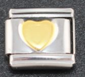 Italian Charm Heart 'Gold' (Fits Nomination Bracelet)