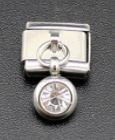 Italian Charm Dangle Clear Diamante (Fits Nomination Bracelet)