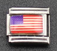 Italian Charm USA Flag (Fits Nomination Bracelet)