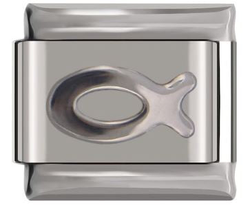 Italian Charm Fish 'Silver' (Fits Nomination Bracelet)