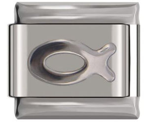 Italian Charm Fish 'Silver' (Fits Nomination Bracelet)