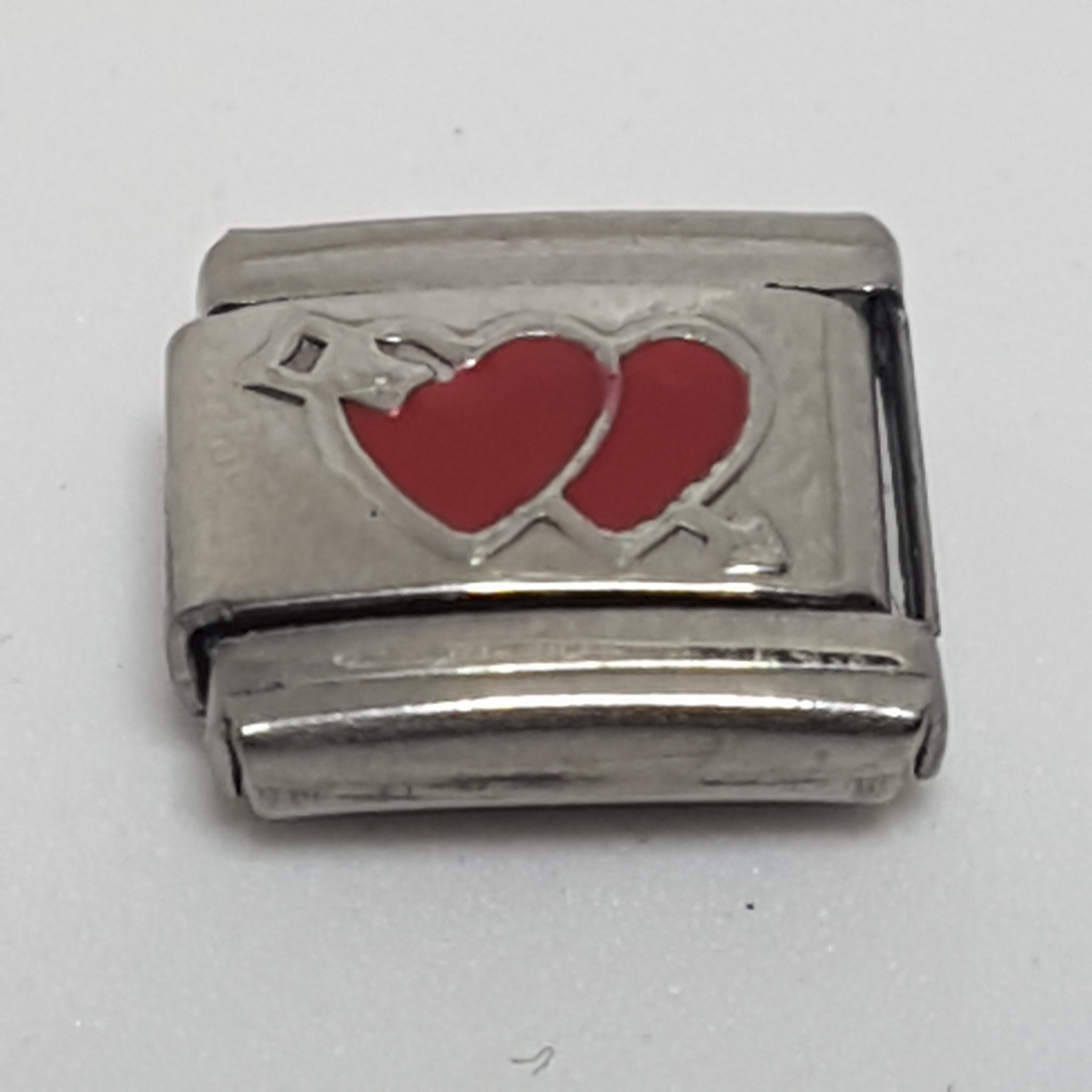Italian Charm Hearts Cupid Red Enamel (Fits Nomination Bracelet)