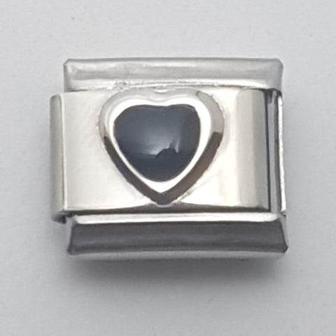 Italian Charm Star Black Enamel (Fits Nomination Bracelet)
