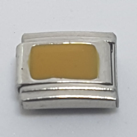 Italian Charm Cube Yellow Enamel (Fits Nomination Bracelet)