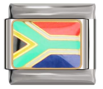 Italian Charm South African Flag (Fits Nomination Bracelet)
