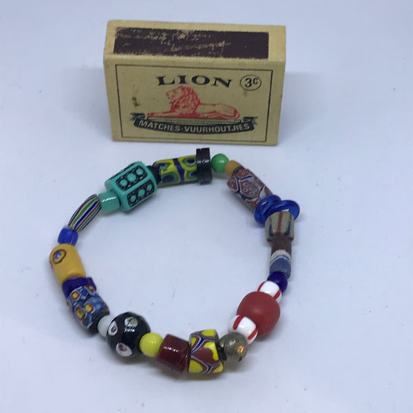 Bracelet African Trade Beads: Millefiori (Style 5)