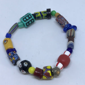 Bracelet African Trade Beads: Millefiori (Style 5)