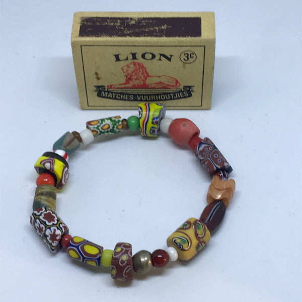 Bracelet African Trade Beads: Millefiori (Style 4)