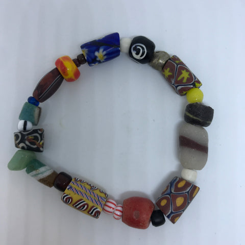 Bracelet African Trade Beads: Millefiori (Style 1)