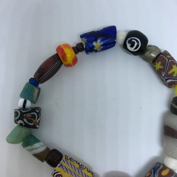 Bracelet African Trade Beads: Millefiori (Style 1)