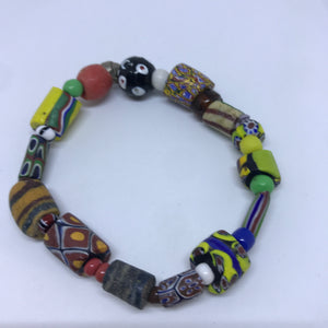 Bracelet African Trade Beads: Millefiori (Style 3)
