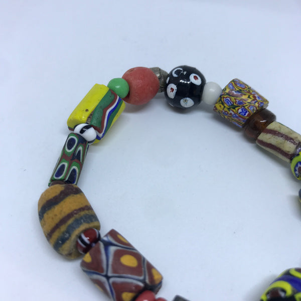 Bracelet African Trade Beads: Millefiori (Style 3)