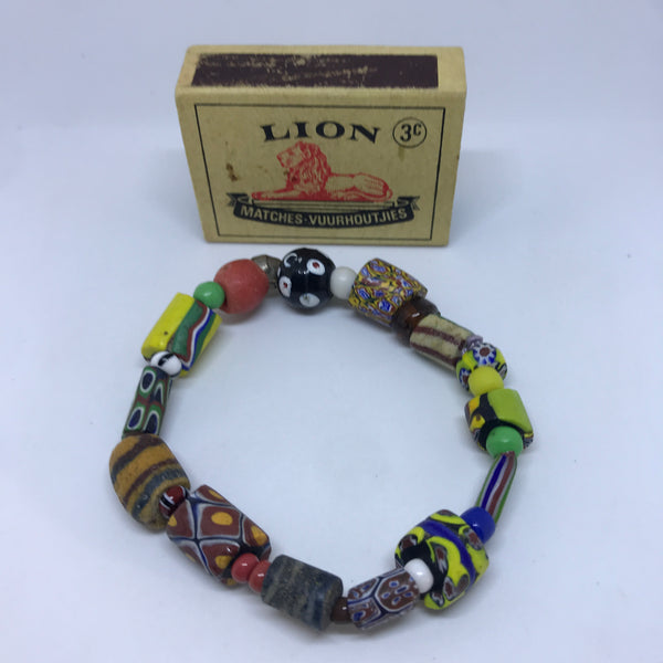 Bracelet African Trade Beads: Millefiori (Style 3)