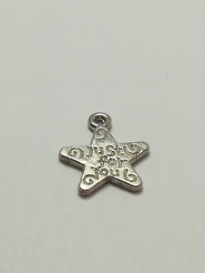 Charm Dangle: 'Silver' Starfish with Just For You Engraving