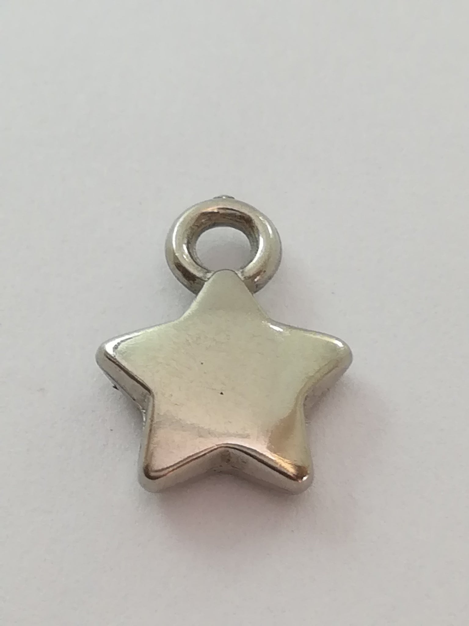 Charm Dangle: 'Silver' Puffy Stars