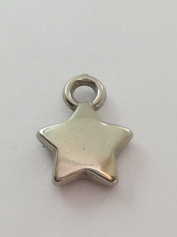 Charm Dangle: 'Silver' Puffy Stars