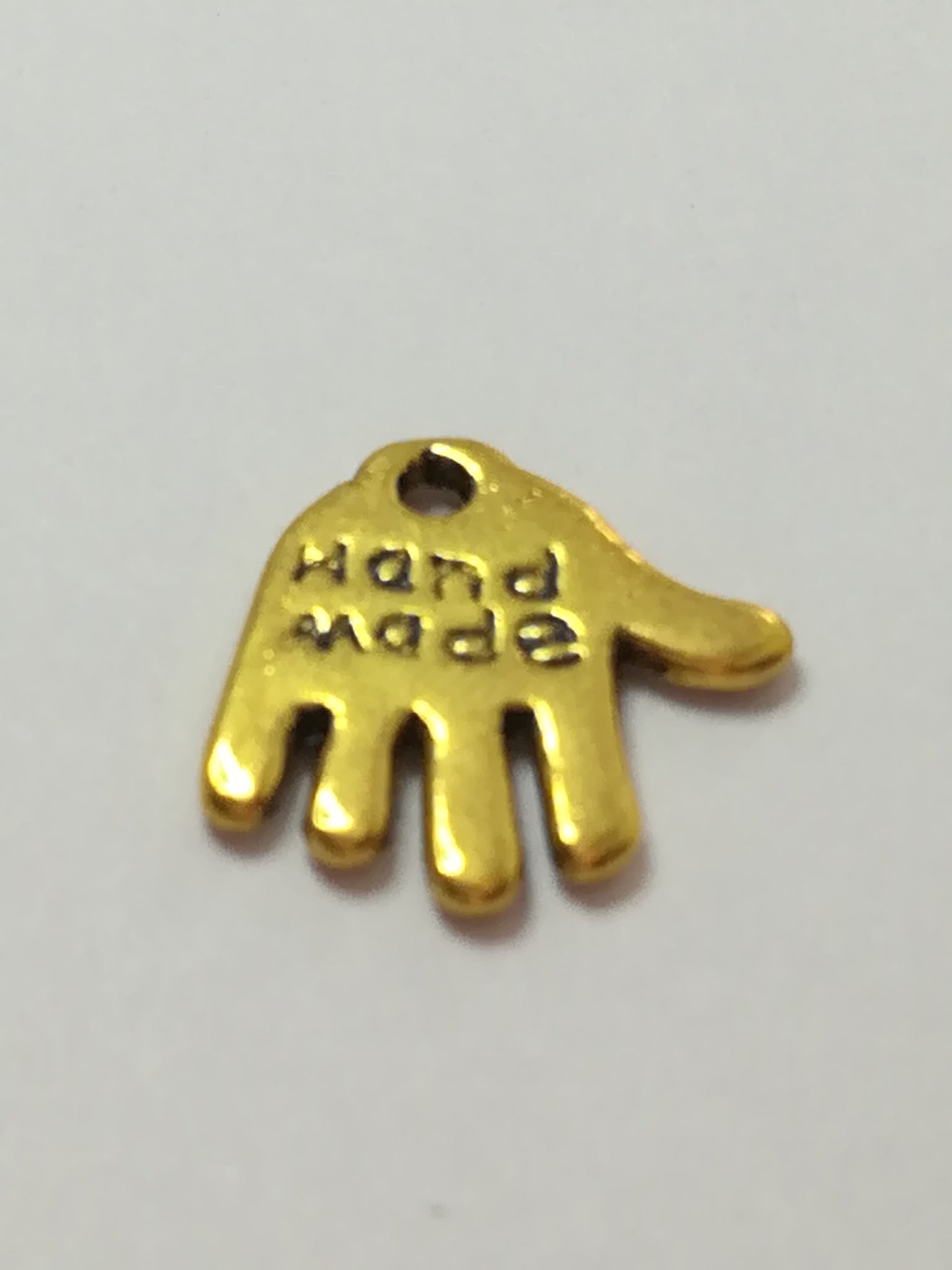 Charm Dangle: 'Gold' Handmade Palm/Hand