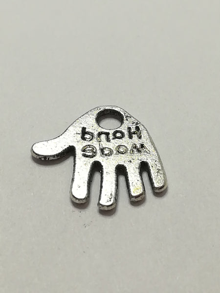 Charm Dangle: 'Silver' Handmade Palm/Hand