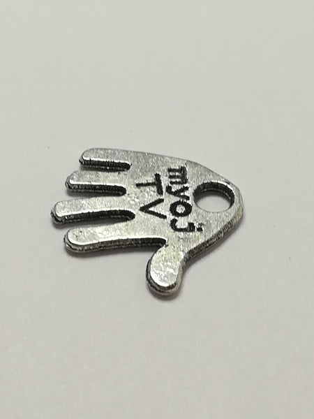 Charm Dangle: 'Silver' Handmade Palm/Hand