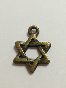 Charm Dangle: 'Brass' Star of David Magen David