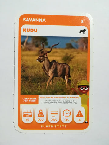 Pick n Pay South African Super Animals (Green) - Card 3 - Kudu