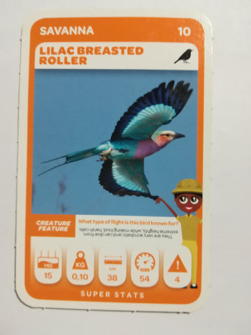 Pick n Pay South African Super Animals (Green) - Card 10 - Lilac Breasted Roller