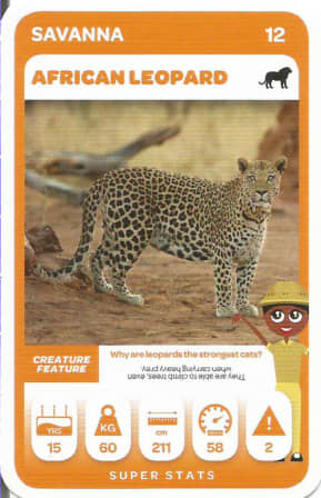 Pick n Pay South African Super Animals (Green) - Card 12 - African Leopard