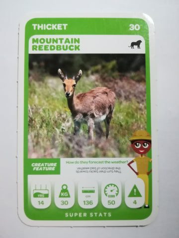 Pick n Pay South African Super Animals (Green) - Card 30 - Mountain Reedbuck
