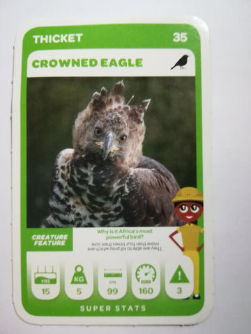 Pick n Pay South African Super Animals (Green) - Card 35 - Crowned Eagle
