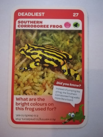 Pick n Pay South African Super Animals (Blue) - Card 27 - Southern Corroboree Frog