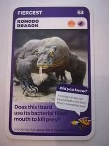 Pick n Pay South African Super Animals (Blue) - Card 53 - Komodo Dragon