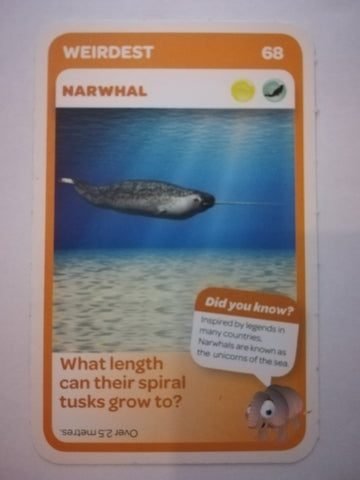 Pick n Pay South African Super Animals (Blue) - Card 68 - Narwhal