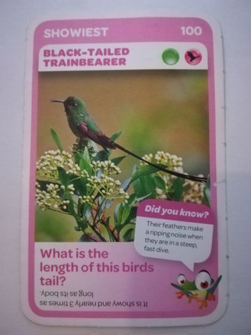 Pick n Pay South African Super Animals (Blue) - Card 100 - Black - Tailed Trainbearer