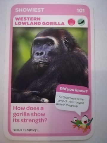 Pick n Pay South African Super Animals (Blue) - Card 101 - Western Lowland Gorilla