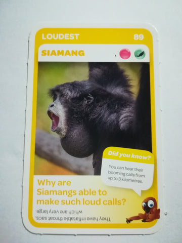 Pick n Pay South African Super Animals (Blue) - Card 89 - Siamang