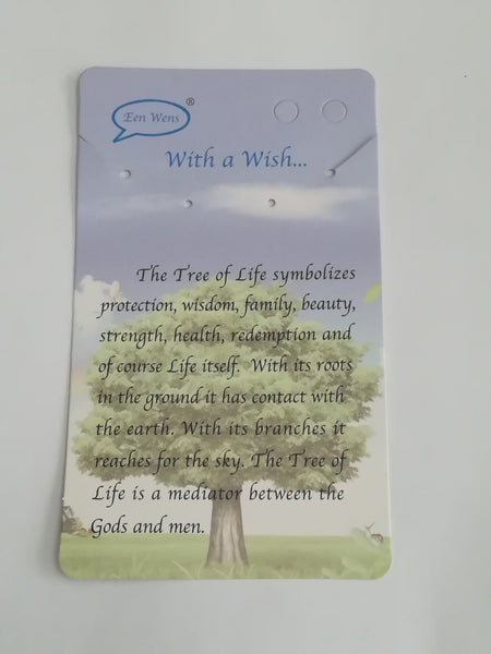 Necklace and Earring Set Tree of Life (Tiger's Eye)