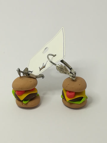 Fashion Earrings with Hamburger Charm
