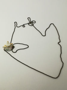Fashion Necklace with Sugar Pot Charm on Bubbly Chain