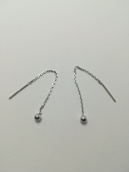 Sterling Silver Bead Threader Earrings