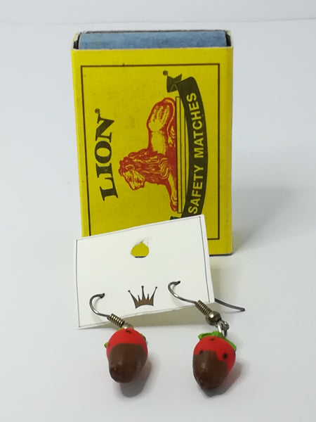 Fashion Earrings with Strawberry Charm