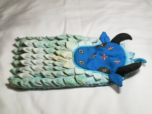 Blue & Black Cow Oven Glove