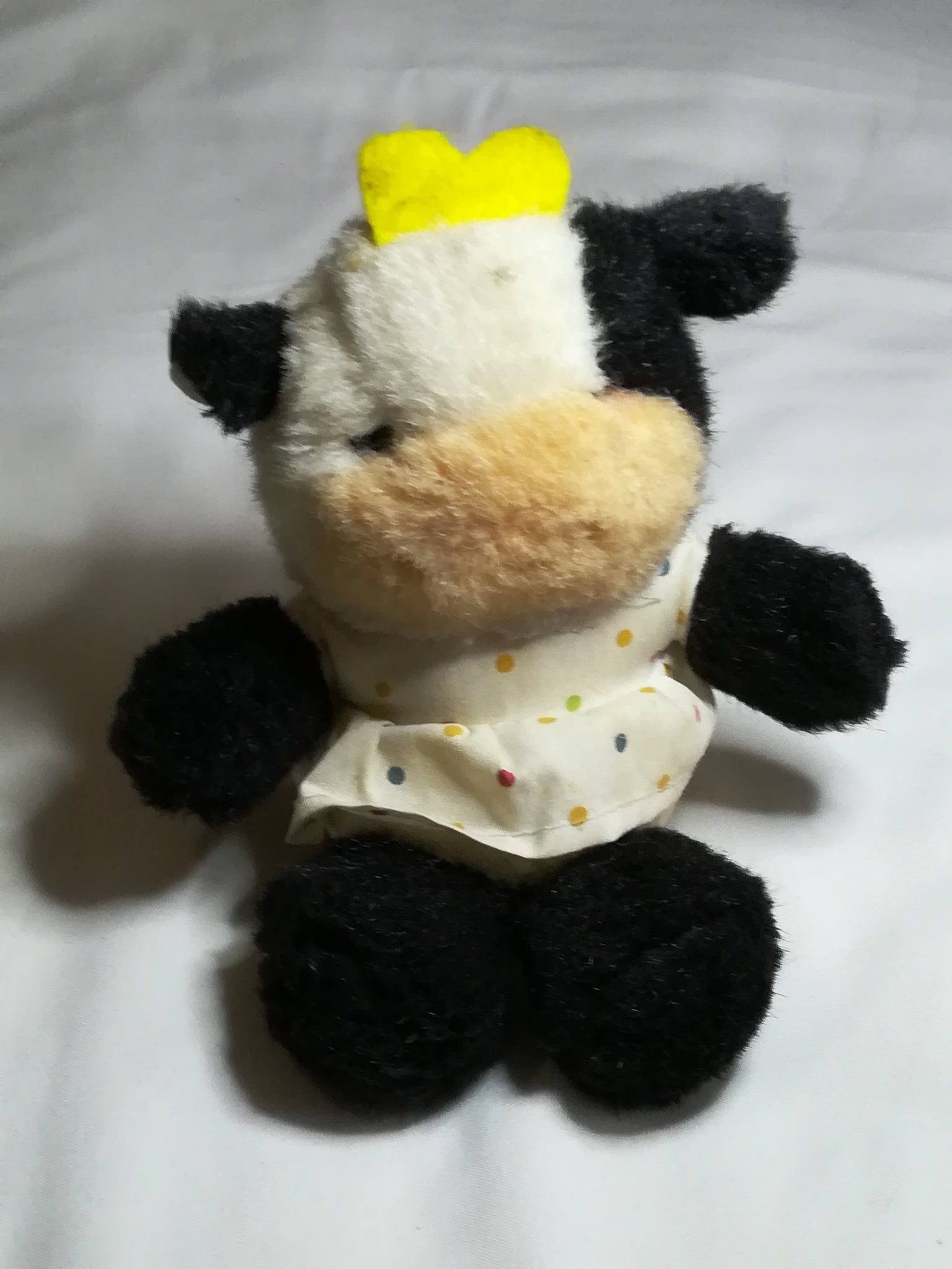 Black & White Cow with Polka Dots Dress
