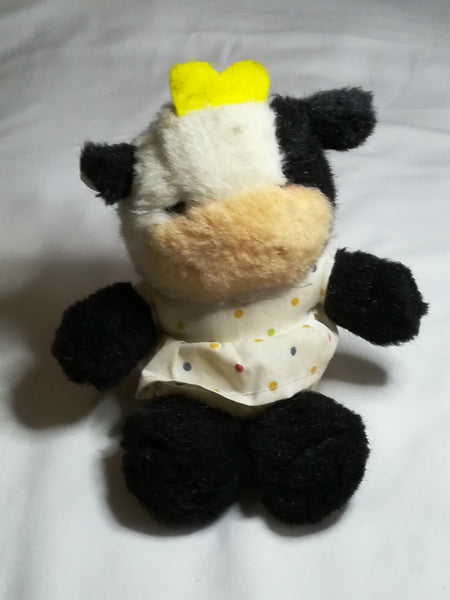 Black & White Cow with Polka Dots Dress