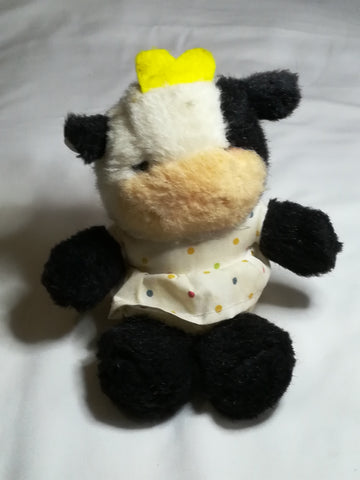 Black & White Cow with Polka Dots Dress