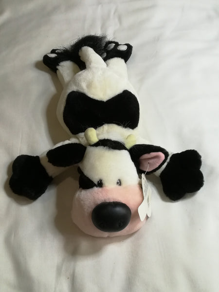 Black, White & Baby Pink Cow - Plush Toy