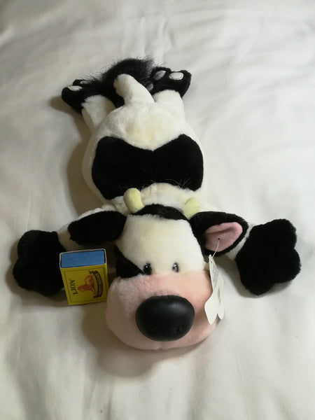 Black, White & Baby Pink Cow - Plush Toy
