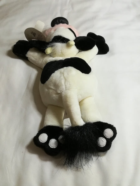 Black, White & Baby Pink Cow - Plush Toy