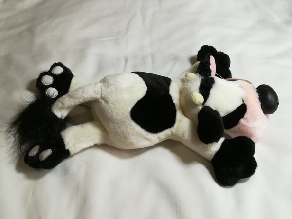 Black, White & Baby Pink Cow - Plush Toy